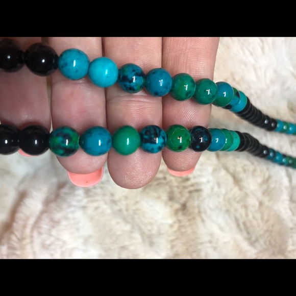 *SOLD* Mala Beads, Black Onyx & Chrysocolla - Picture 8 of 8